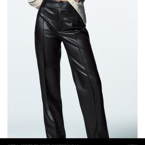 Zara 🖤 full length faux leather pants ✔️ NWT